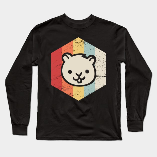 Retro 70s Gerbil Long Sleeve T-Shirt by Wizardmode